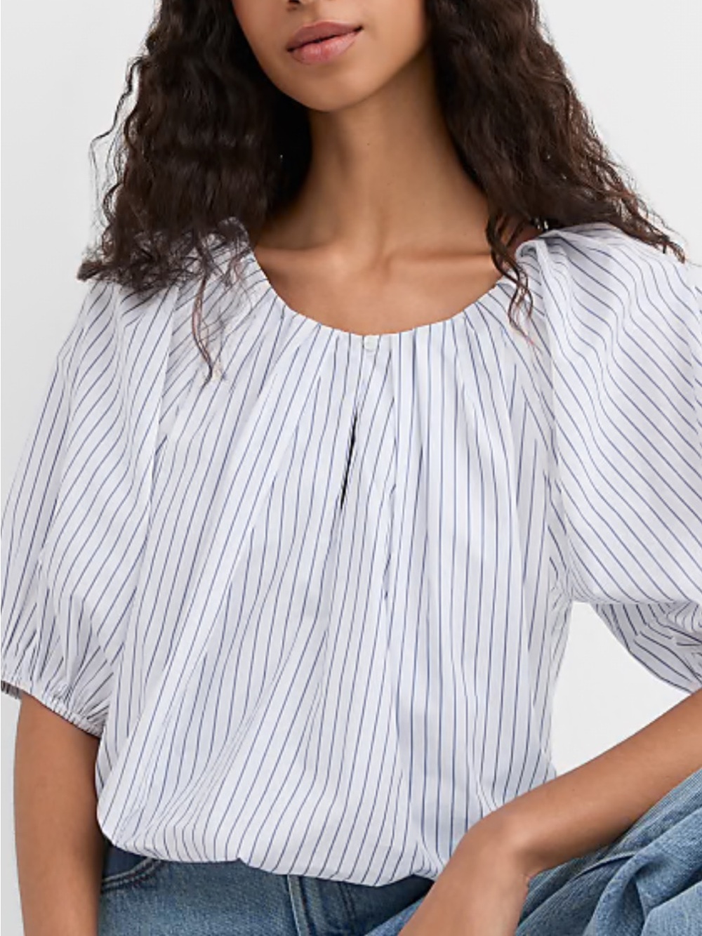 LOFT Striped Bubble Blouse - Women's small new with tags